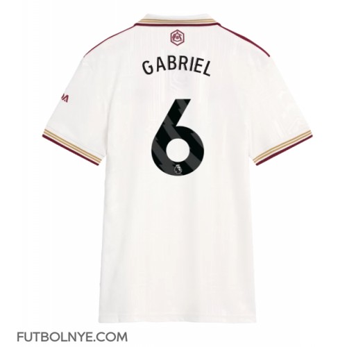 Camiseta Arsenal Gabriel Magalhaes #6 Tercera Equipación para mujer 2025-26 manga corta Camiseta Arsenal Gabriel Magalhaes #6 Tercera Equipación para mujer 2025-26 manga corta